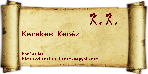 Kerekes Kenéz névjegykártya